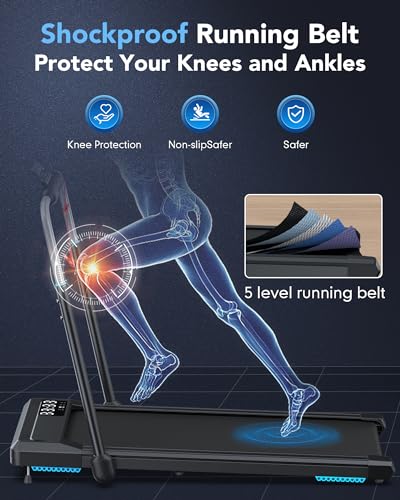 6% Incline Walking Pad Treadmills, Under Desk Treadmill 330lb Capacity for Home Small Space