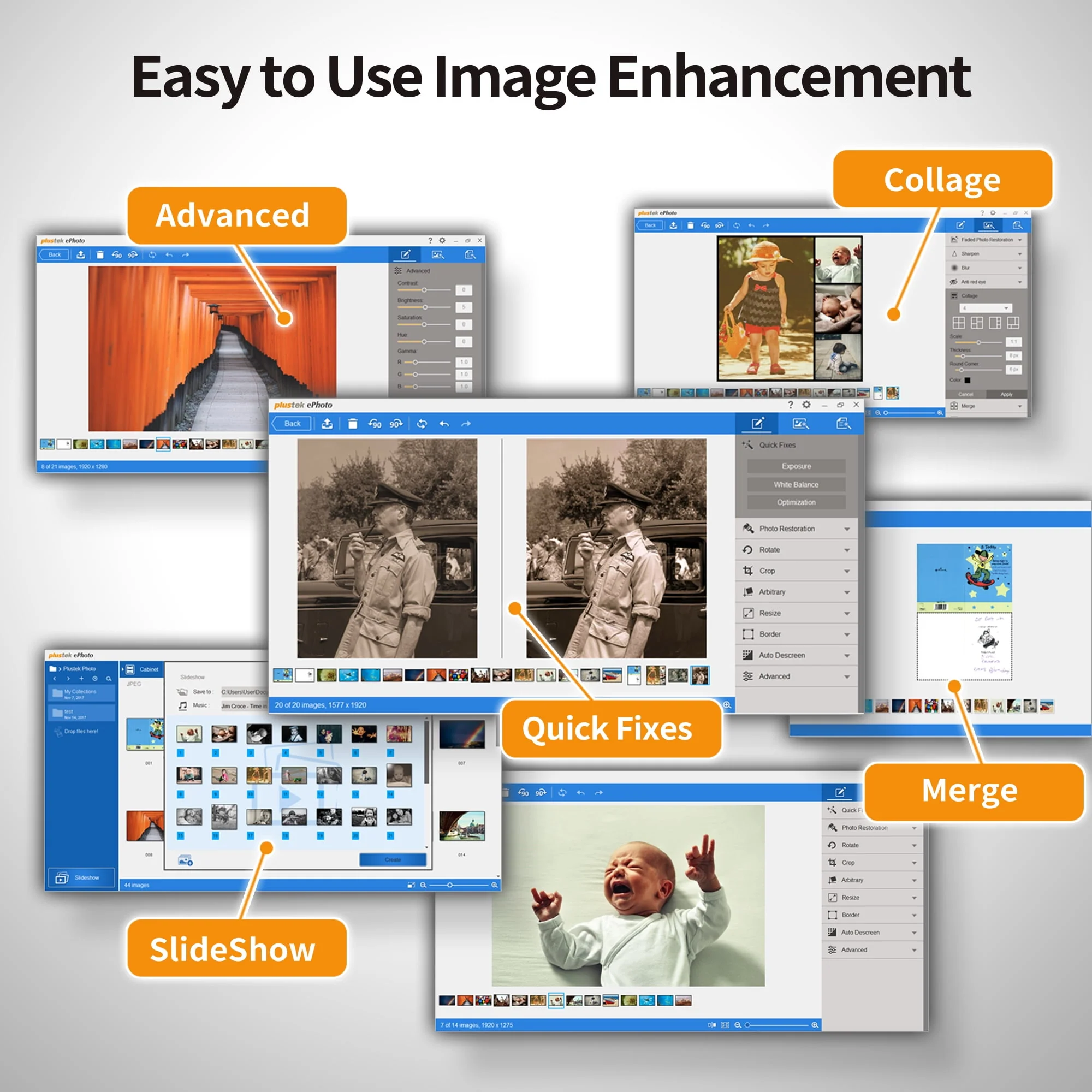 Plustek Photo Scanner - ephoto Z300, Scan 4x6 Photo in 2sec, Auto Crop and Deskew with CCD Sensor. Support Mac and PC