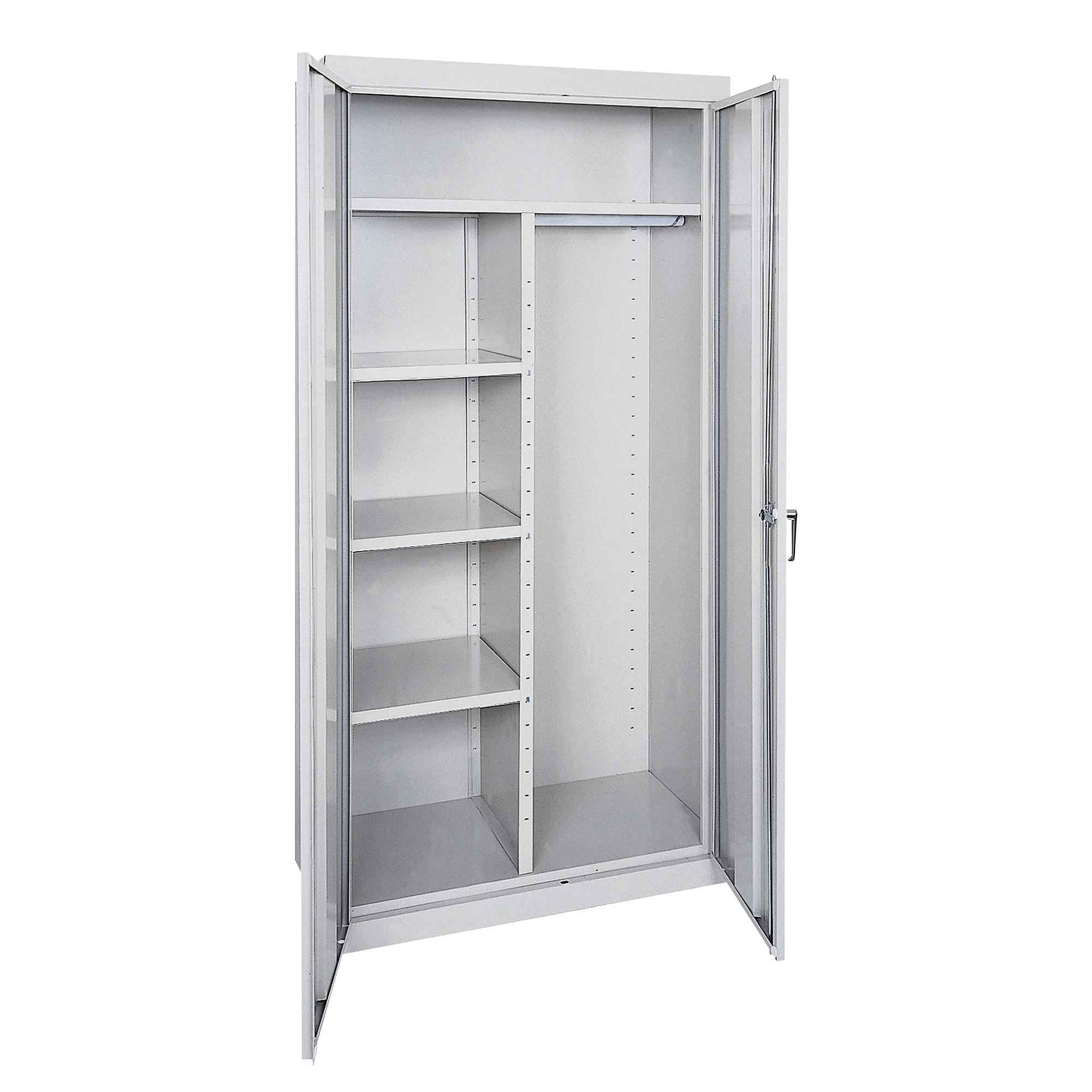 Classic Series 36"W x 72"H x 18"D Combination Storage Cabinet with Adjustable Shelves, Dove Grey - Curated Treasures Market
