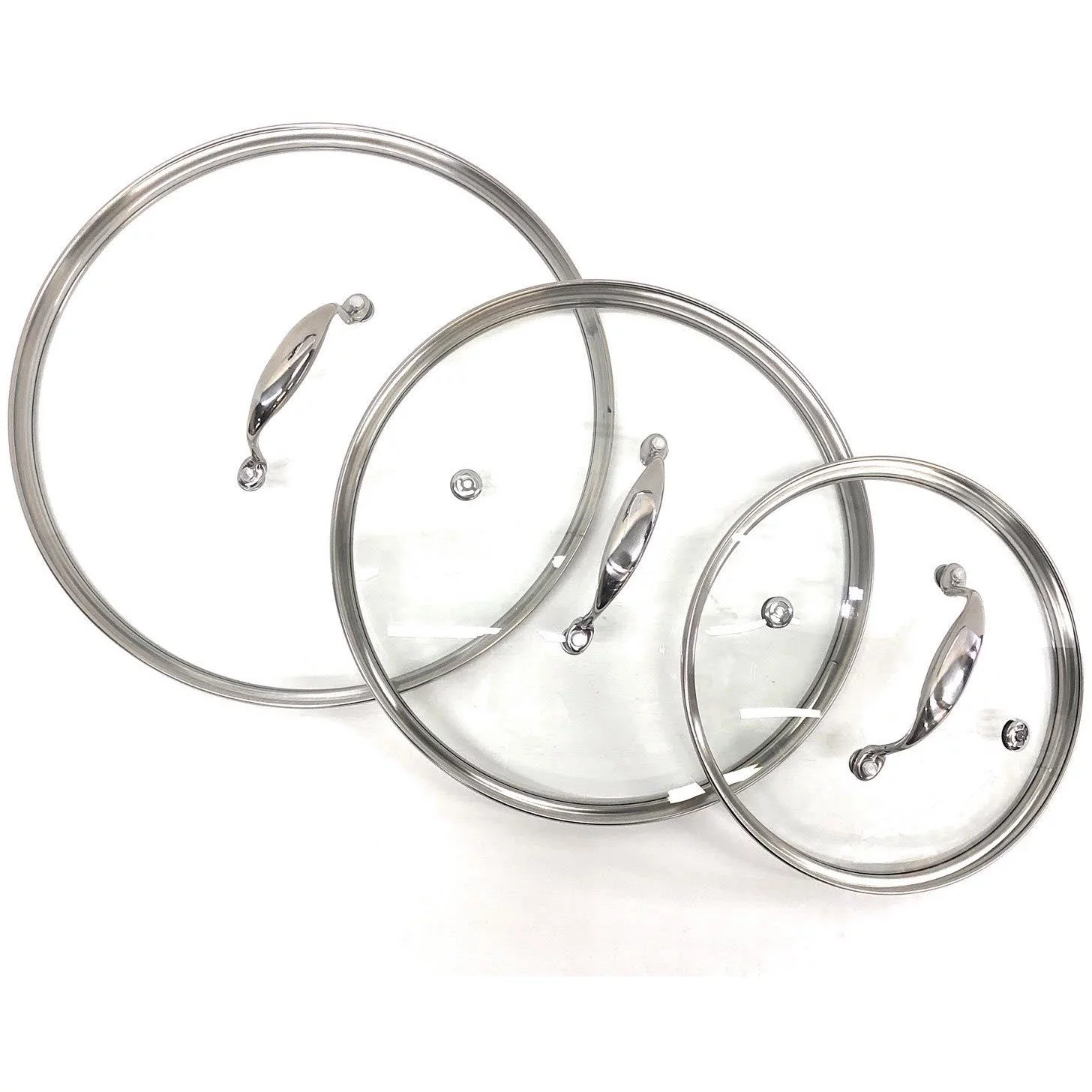 Hexclad Commercial 7 Piece Cookware Pan Set, Hybrid, Nonstick Tri-Ply, Stainless Steel - Radiant Selections
