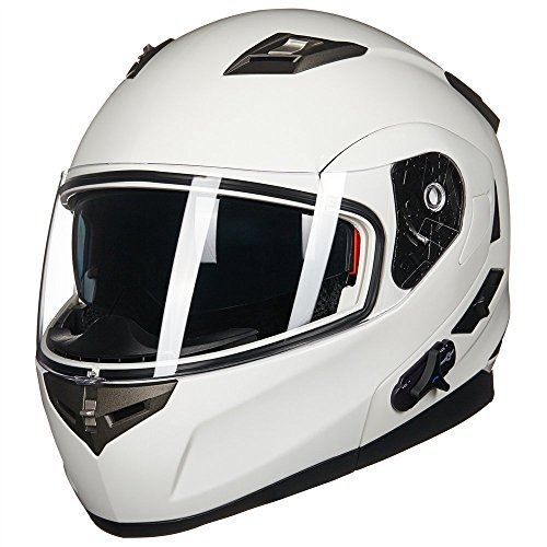 ILM Bluetooth Integrated Modular Flip up Full Face Motorcycle Helmet Sun Shield Mp3 Intercom Model 953/953 PRO