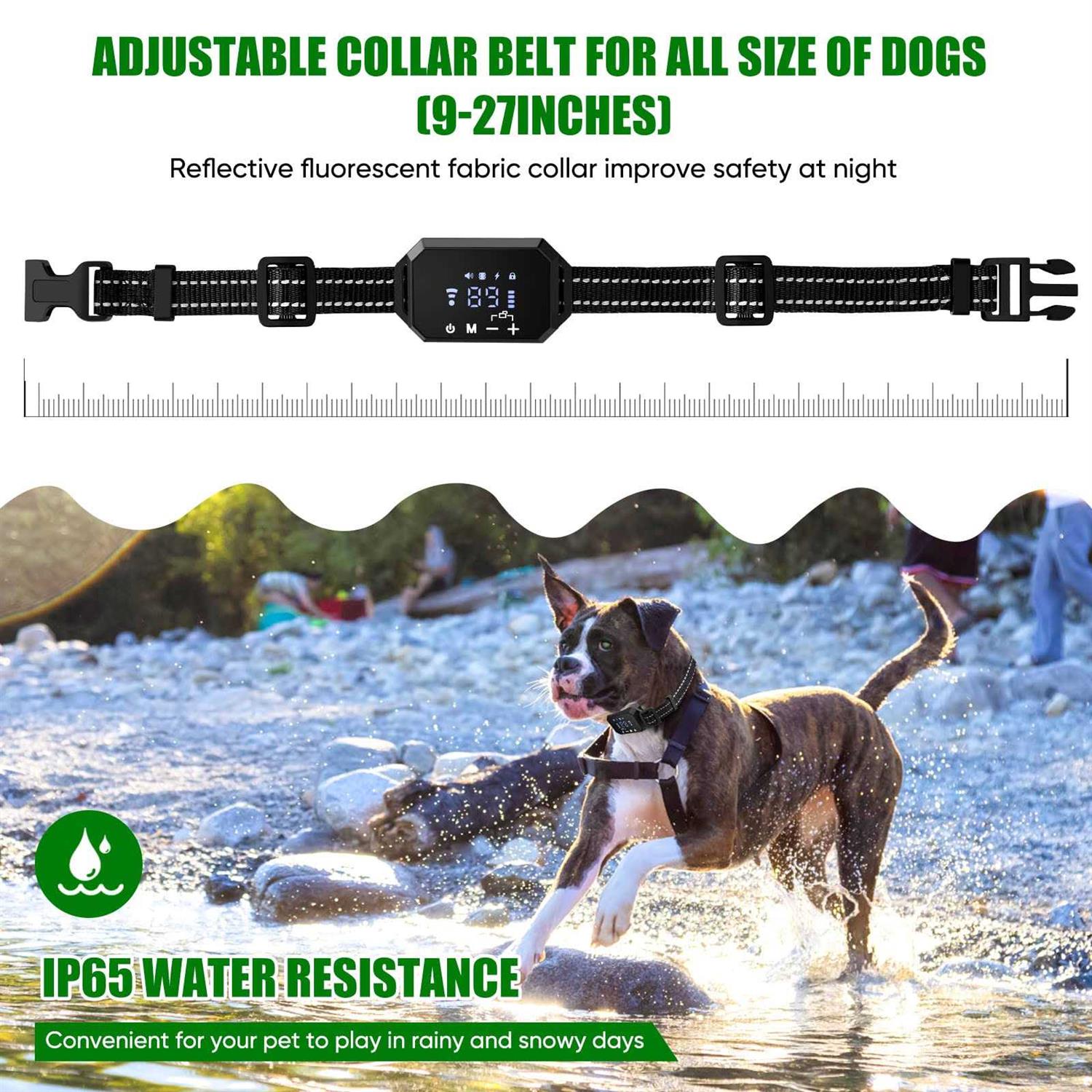 BHCEY Gps Wireless Dog Fence 2023 Electric Fence System for Dogs Portable Gps Wireless Pet Containment System. Large Signal Boundary Range Up to
