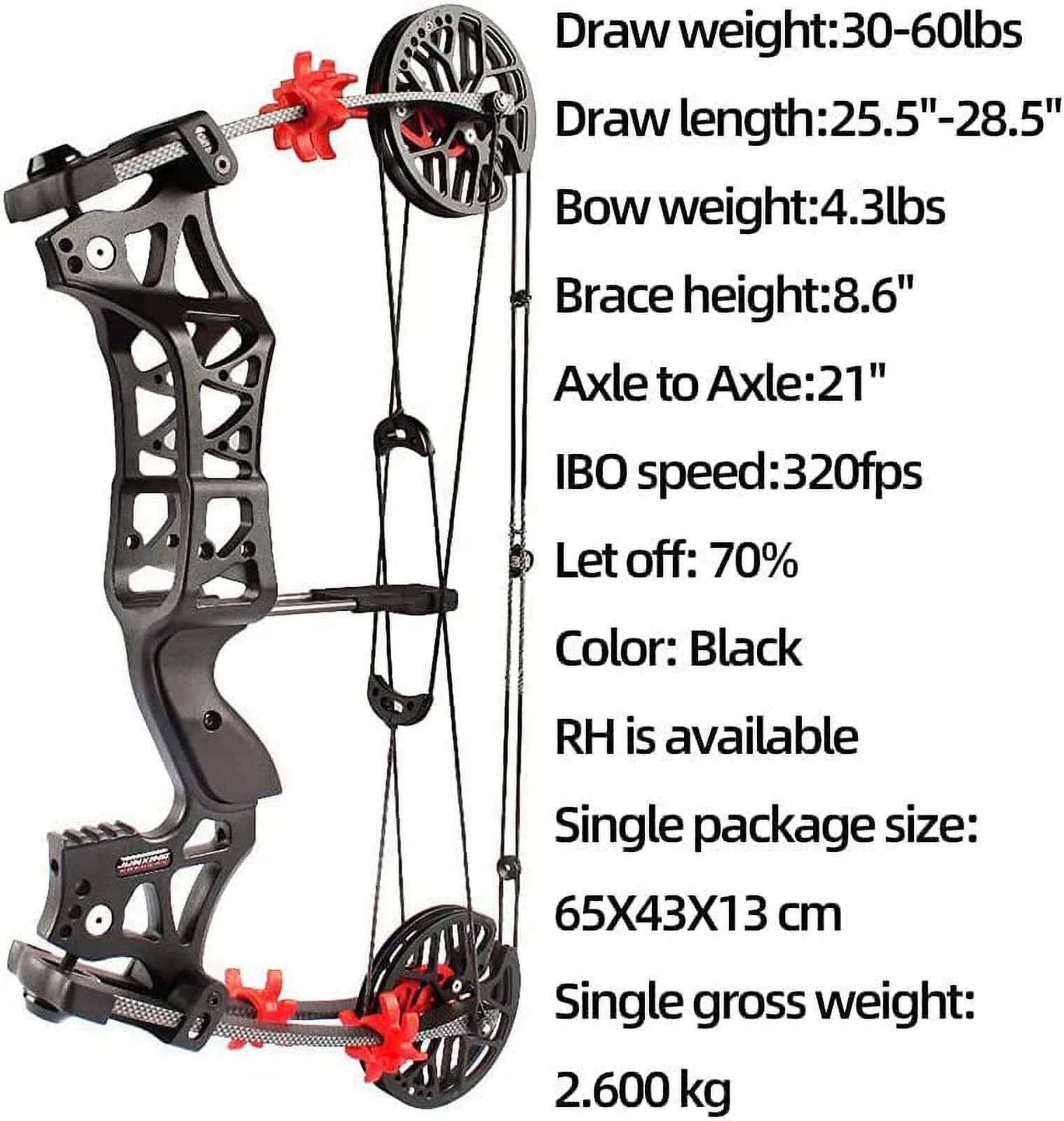 M109e Falcon Steel Ball Bow and Arrow Dual Purpose Composite Pulley Bow and Arrow 30-60 Pounds IBO 320fps Right Hand/Left Hand