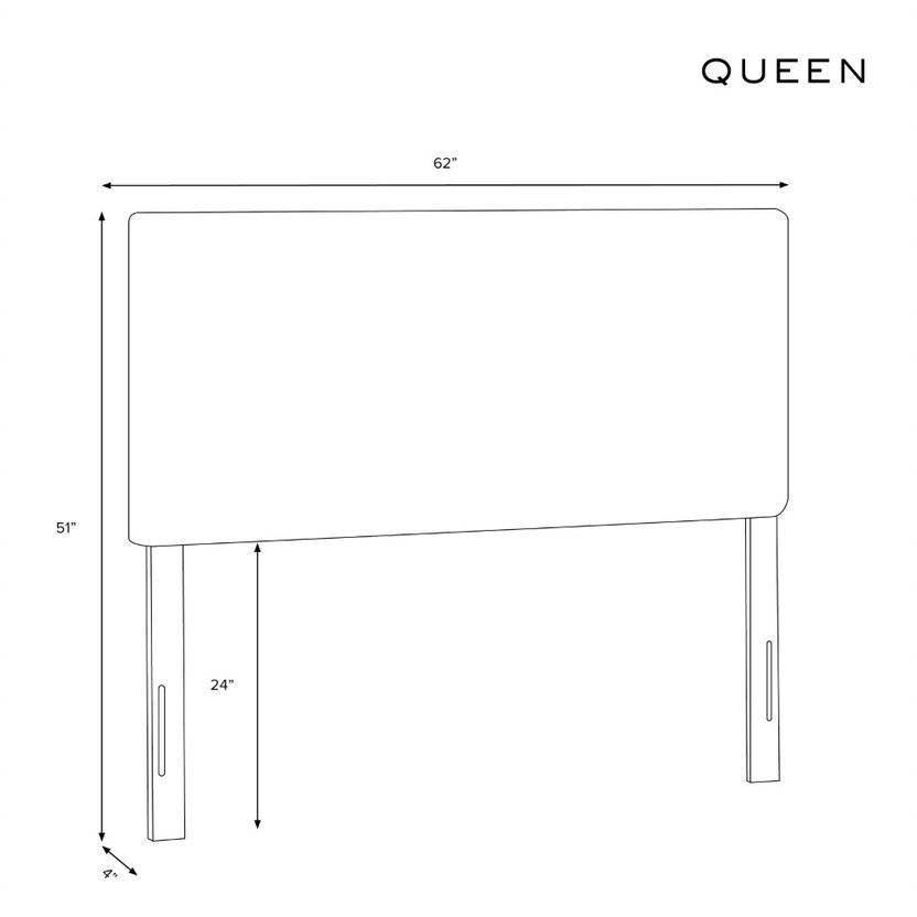 Queen Velvet Channel Headboard Cream Velvet - Opalhouse
