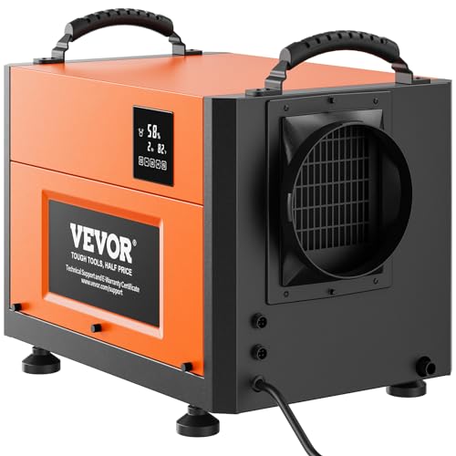 VEVOR Commercial Dehumidifier with Drain Hose for Crawl Spaces, Basements Warehouse & Job Sites