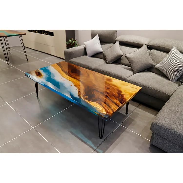 TUZECH River Table Epoxy Dining Table Resin Coffee Table Ocean Table Living Room Table Epoxy Table Top Home Décor Patio Table Conference Table Bar