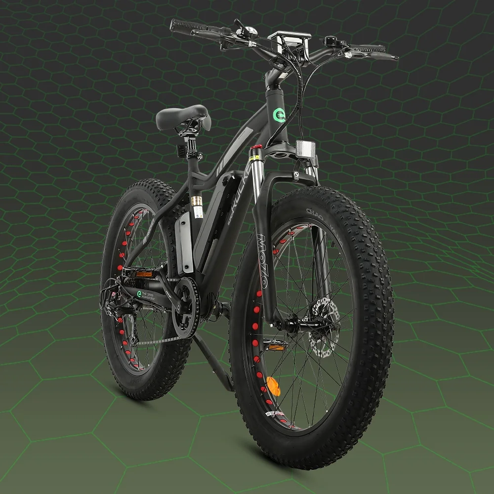 Ecotric 26 Inch Fat Tire Electric Bicycle Powerful 500 W Motor 36 V/12.5 Ah Removable Lithium Battery Beach Snow Shock Absorption Mountain for Adults