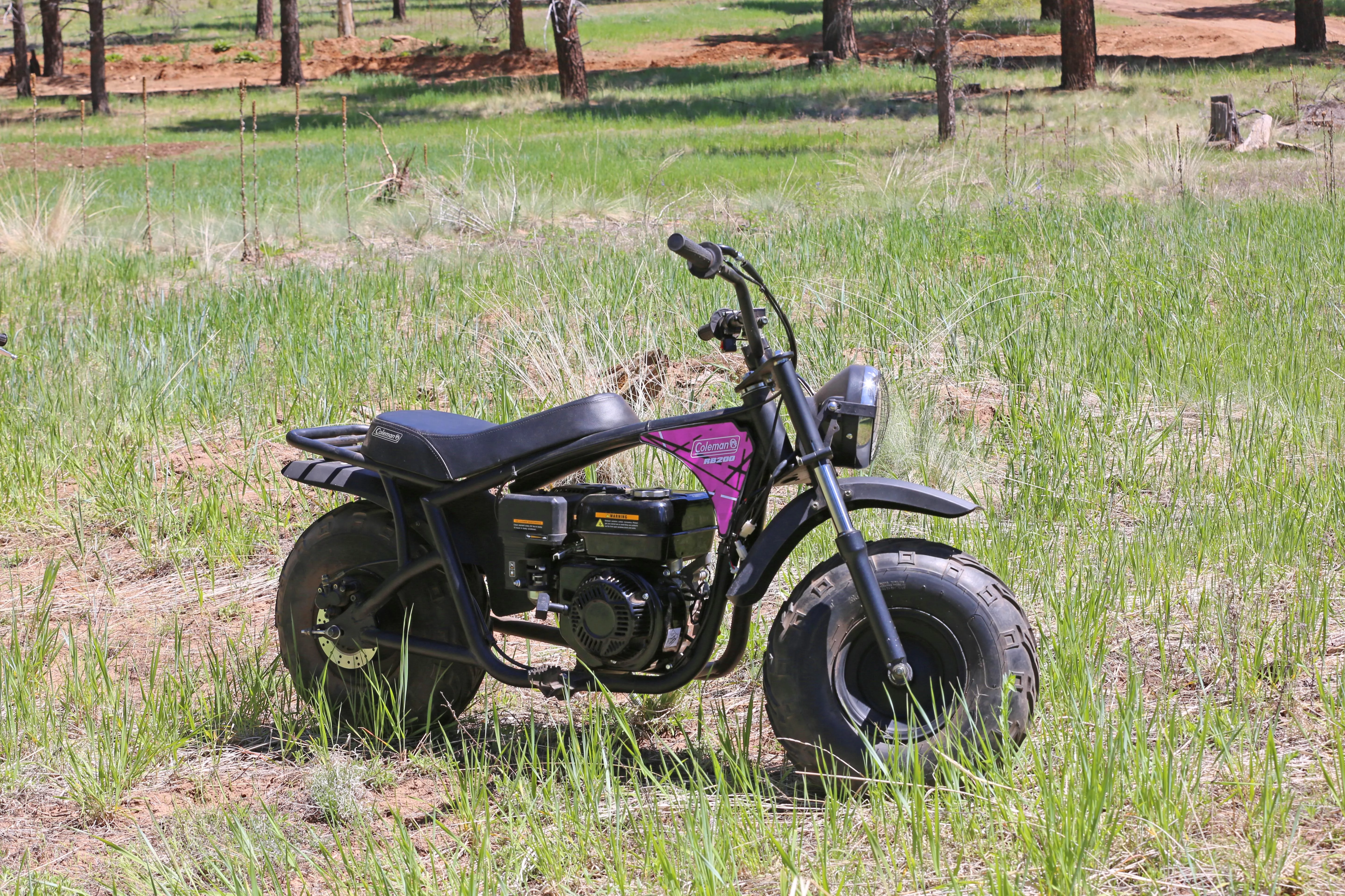 Coleman RB200 Gas Powered 196cc Pink Power Ride-On Mini Bike - Radiant Selections