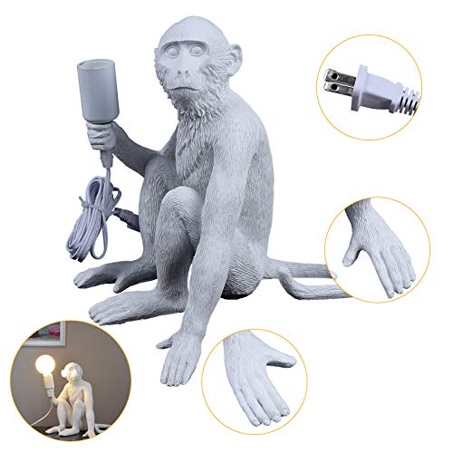 Vintage Hemp Rope Monkey Pendant Light
