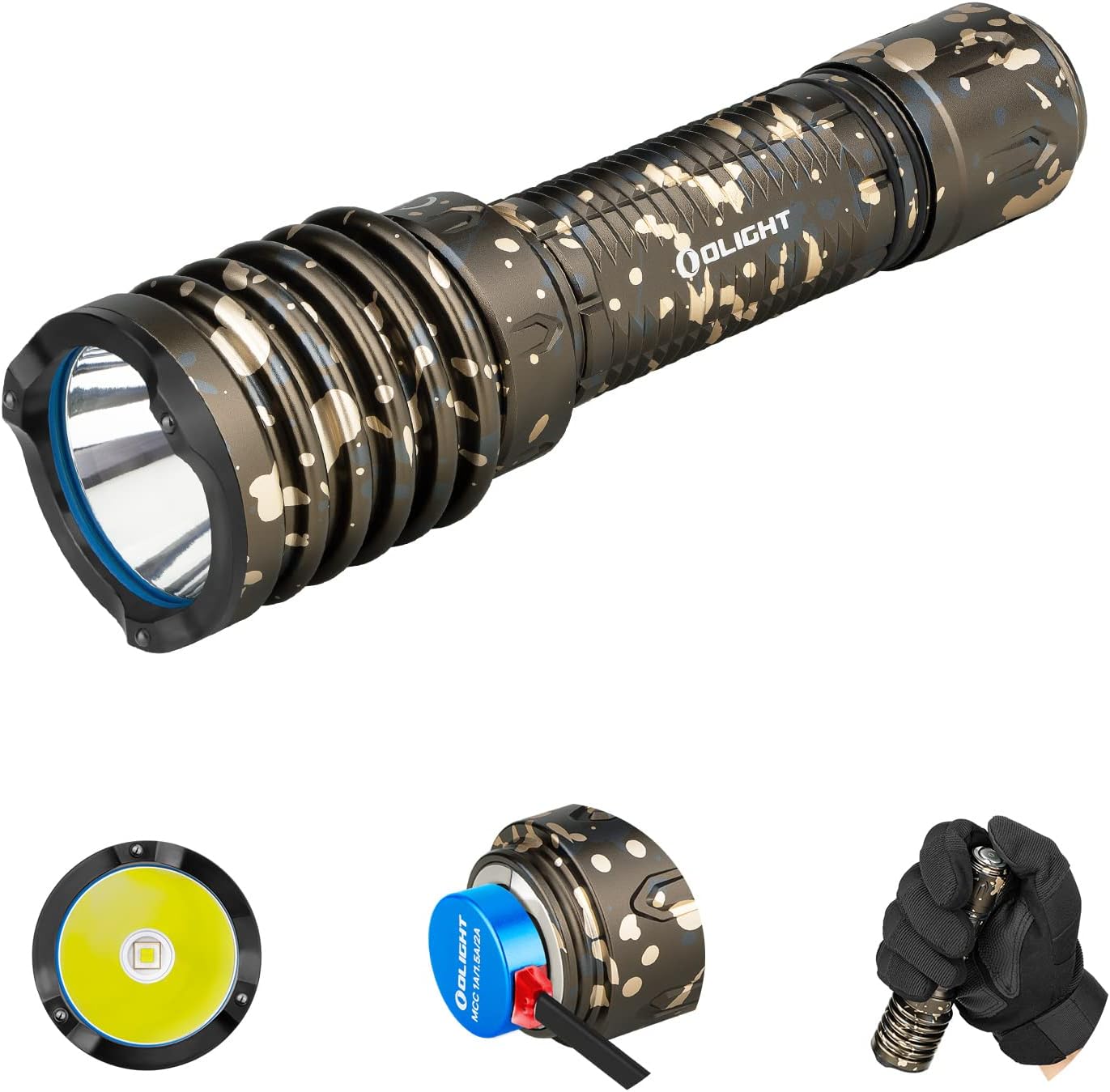OLIGHT Warrior X 3 2500 Lumens Dual-Button Magnetic Remote Switch Tactical Flashlight with 560 Meters Beam Distance