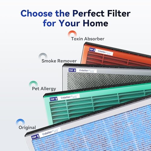 MSA3S Smart Air Purifier for Bedroom, Membrane Solutions Alexa Air Purifiers for Home Large Room With AQI, Auto Mode & H13 HEPA Filter