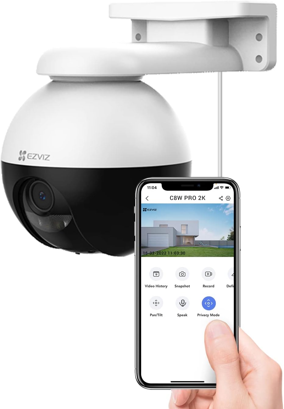 EZVIZ Outdoor Auto-Tracking Camera, Subject Lock, 12 Pre-Set dots Tracking,360&deg; Visual Coverage, IP65 Waterproof, Color Night Vision
