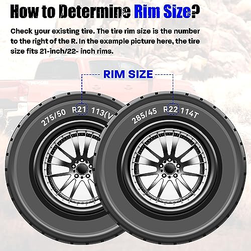 SUNPIE Wheel Lights for Truck - Universal 14.5’’ RGB Rim Light for Car/SUV