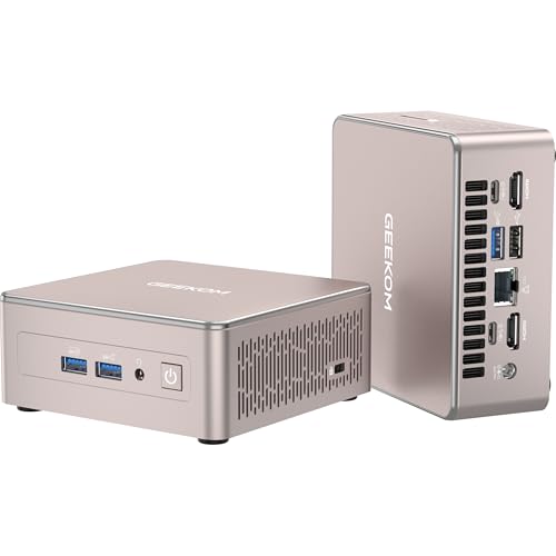 GEEKOM A5 Mini PC, AMD Ryzen 7 5825U, 16GB RAM&512GB M.2 NVMe SSD, Windows 11 Pro Desktop Computer, Vega 8 Graphics, 8K UHD, Dual HDMI | Wi-Fi 6