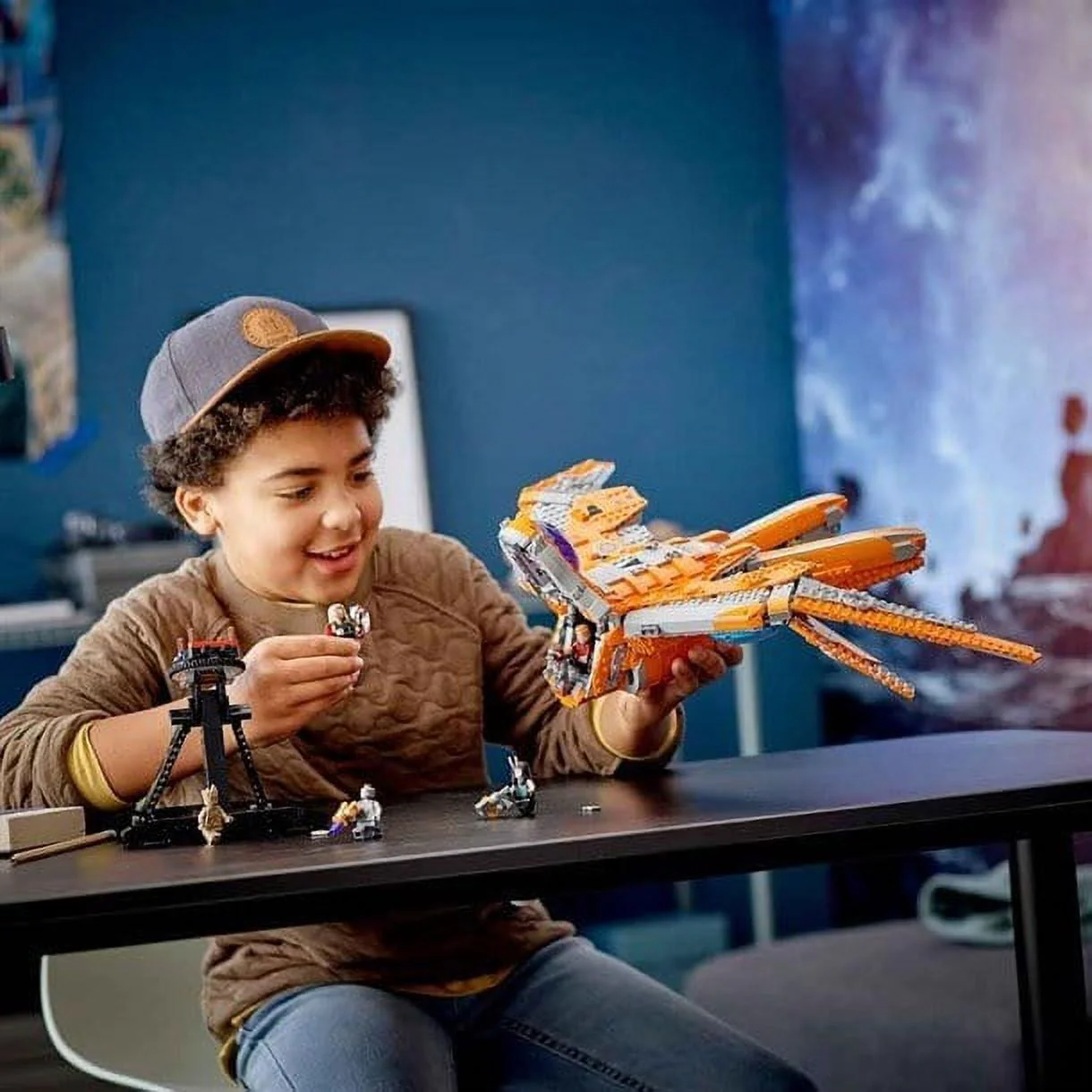 LEGO 76193 Marvel The Guardians' Ship Large Building Set, Avengers Spaceship Model with Thor & Star-Lord Minifigures