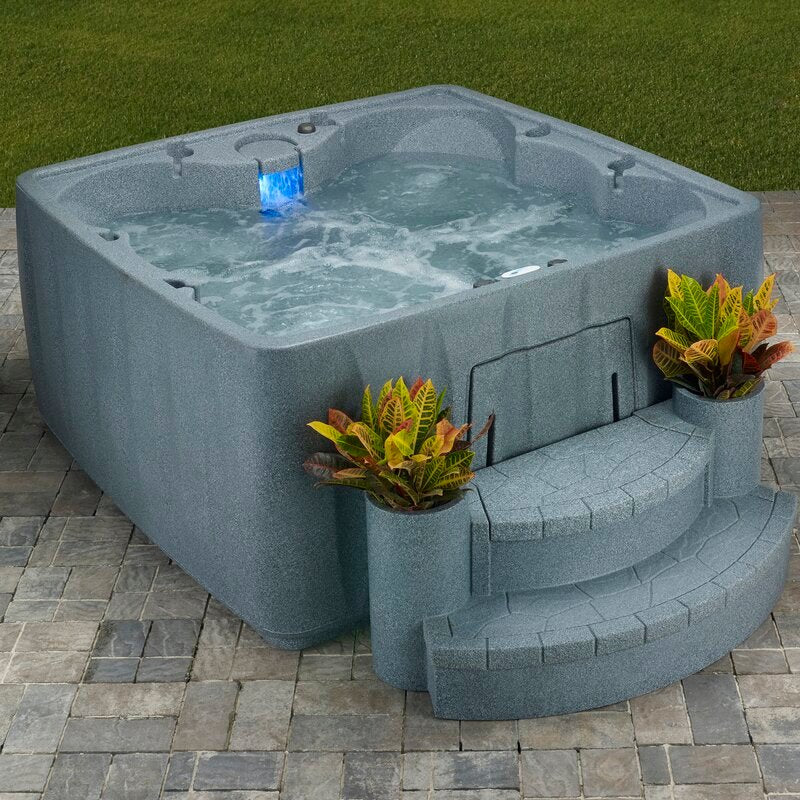 Aquarest Spas, Powered By Jacuzzi® Pumps 6 - Person 29 - Jet Square Plug And Play Hot Tub with Ozonator