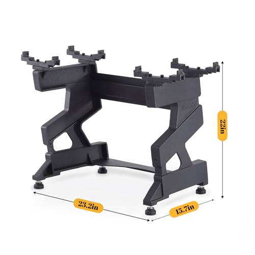 SNODE AD80 Drop Proof 80 lbs Adjustable Dumbbell Set -Adjustable Weights with Cast Iron Plates and Cradle, Knurled Handle, Fast Adjust