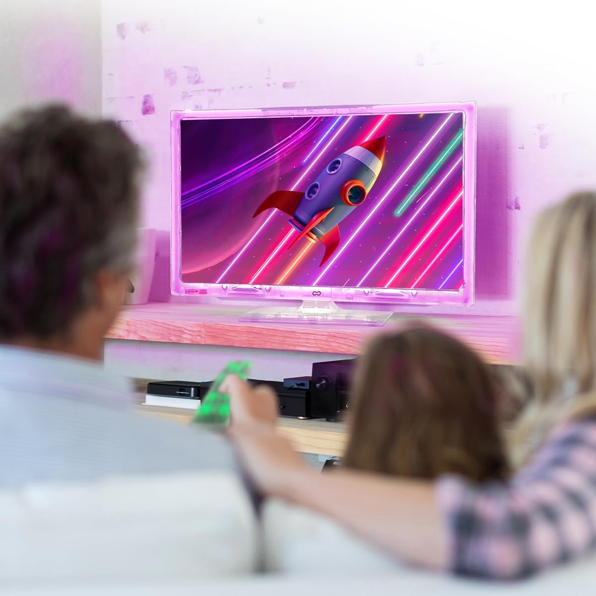 22-Inch Neon LED TV by Continu.us | Color-Changing, Non-Smart HD Retro Television