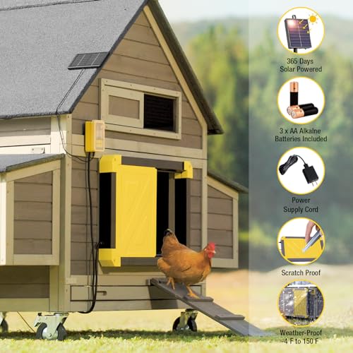 Aivituvin Portable Chicken Coops Poultry Cage with Wheels, Outdoor Hen House with Nesting Box