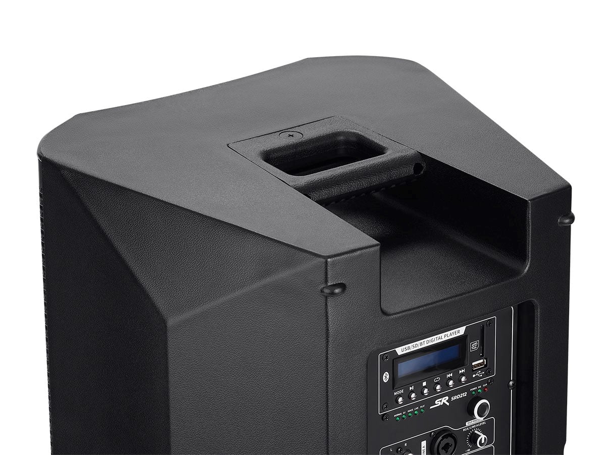 Monoprice SRD212 Powered Speaker 12in, with Class D Amp, Built-in Digital Sound Processor DSP, and Bluetooth Streaming, Portable and Lightweight