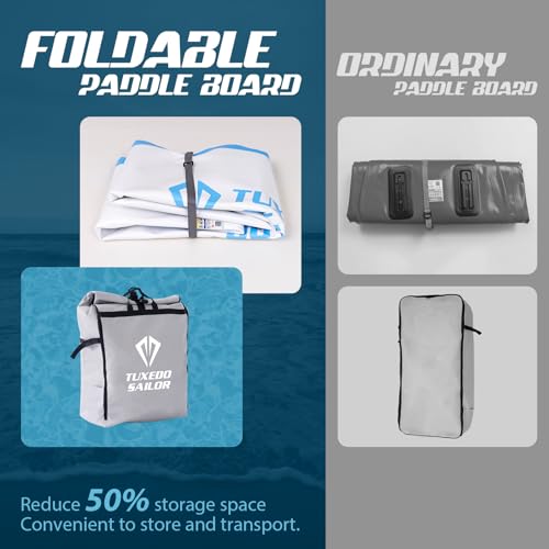 Tuxedo Sailor Inflatable Stand Up Paddle Board with Complete Accessories for Surfing and Traveling