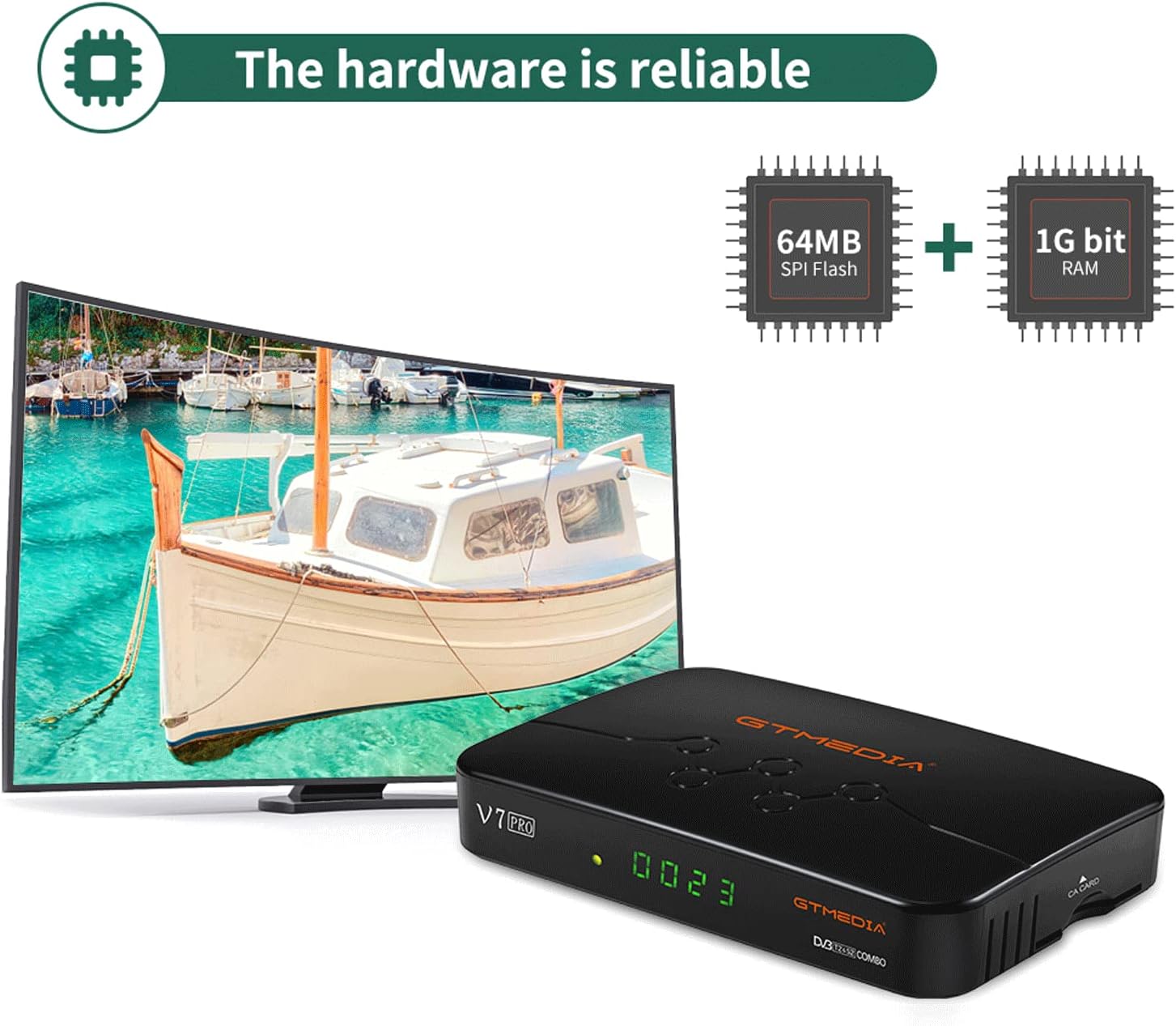 GT Media V7 PRO Free to air Satellite Receiver DVB-S/S2/S2X+T/T2 CA/T2MI