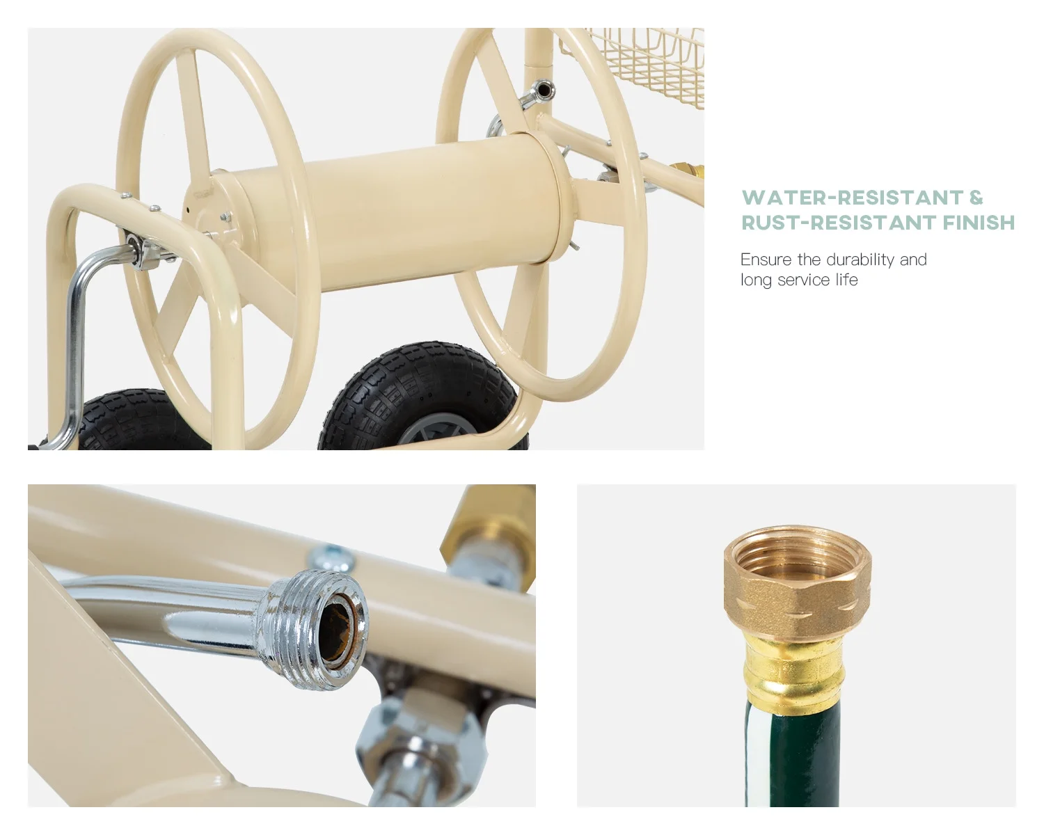 Garden Hose Reel Cart with Wheels