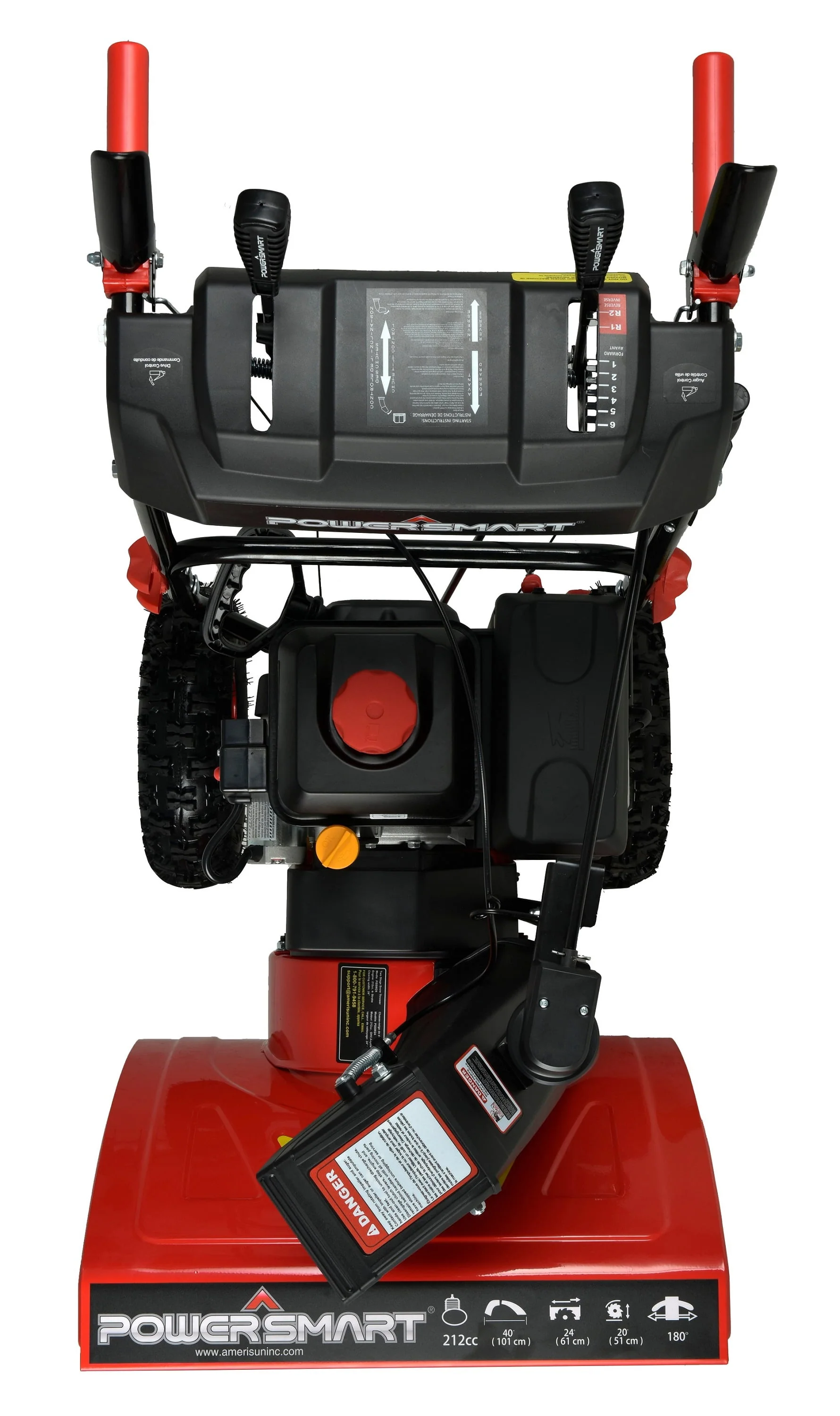 PowerSmart PSSW24 24 in. 212cc 2-Stage Electric Start Gas Snow Blower