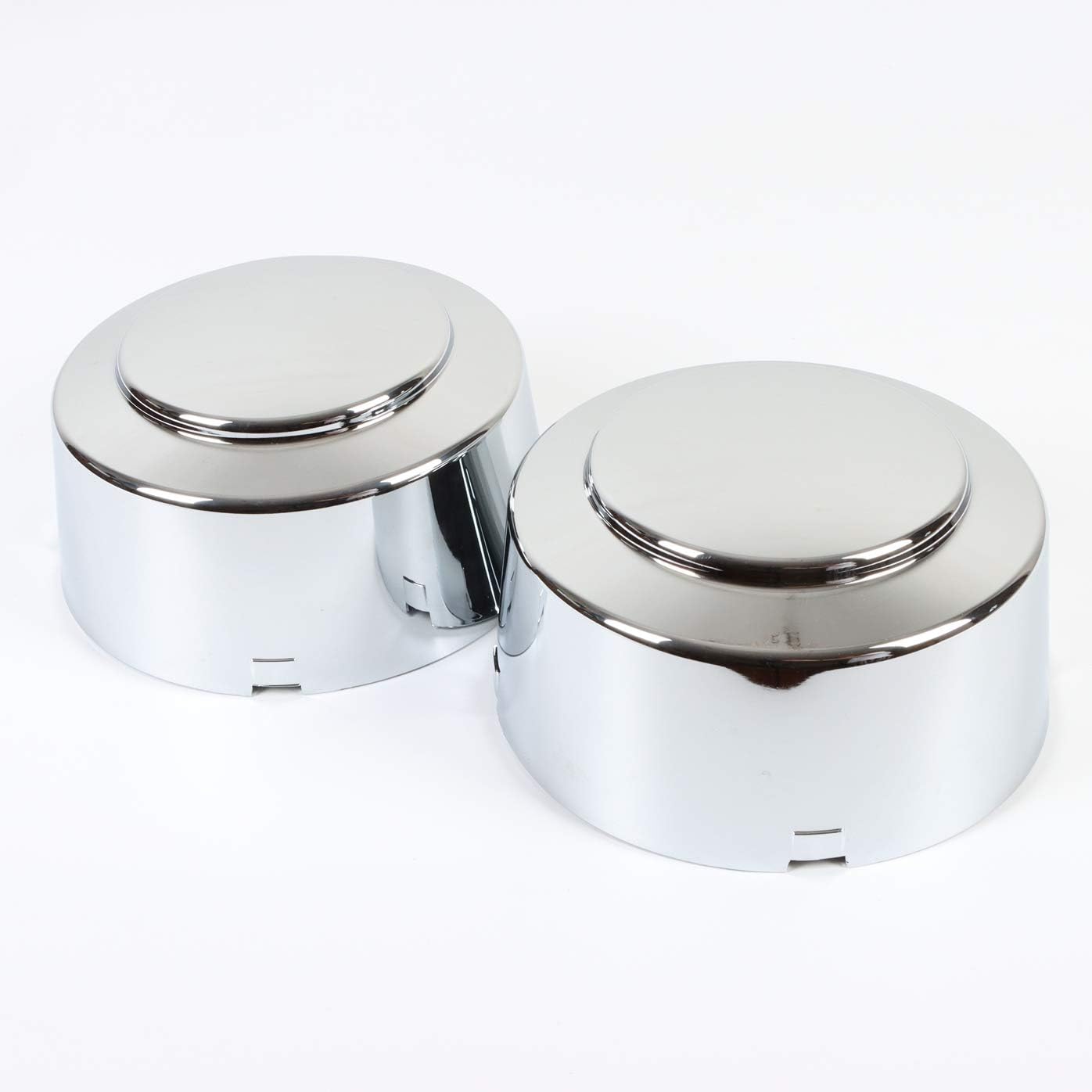 PPCovers Two Pieces New Rear Wheel Chrome Center Cap Replacement for 1999-2004 Ford F350 Super Duty Dually (Dual Rear Wheel) Pack of 2