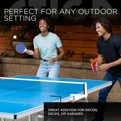 STIGA XTR Professional Outdoor Table Tennis Tables – All Weather Aluminum Waterproof Outdoor or Indoor Design with Net & Post