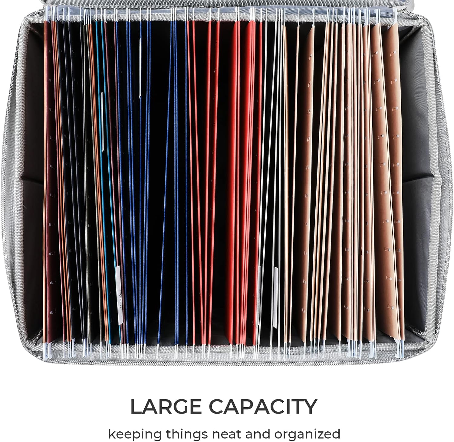 RichYa Fireproof Document Box with Lock, Foldable, with Handles, Waterproof and Fireproof Document Storage Box