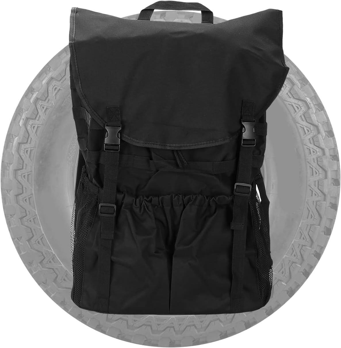 PARTOL Spare Tire Trash Bag Trash Bag Overland Gear Organizer Cargo Garbage Tool Trunk Rear Wheel Bags for Outdoor Camping Jeep Wrangler UTV SUV RV