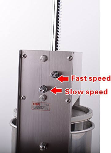 Hakka 15 lb/7 L Sausage Stuffer 2 Speed Stainless Steel Vertical Sausage Maker