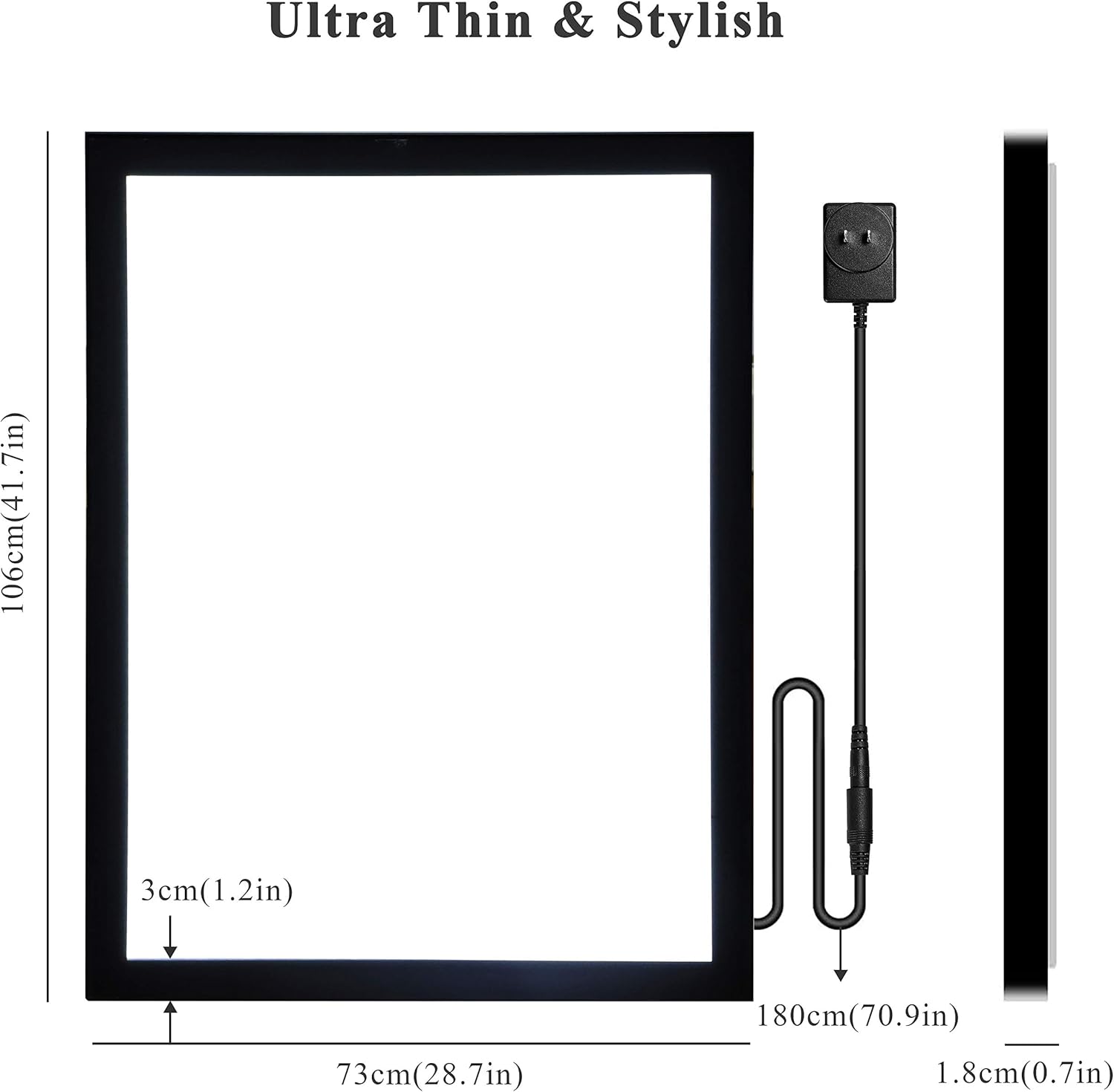 Spolehli Led Movie Poster Frame 27" x 40" Photo Frame LED Light Box Display Sign Holder in Black, Wall Mounting, Aluminum Profile
