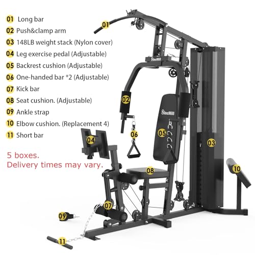 SincMill Home Gym Multifunctional Full Body Workout Equipment for Home Exercise Fitness