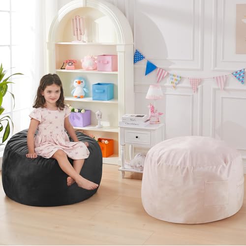 Bean Bag Chairs for Adults - Giant Bean Bag Chair Convertible Bean Bag Bed - Beanbag Chair with Micro Fiber Cover/Furniture Foam Filler