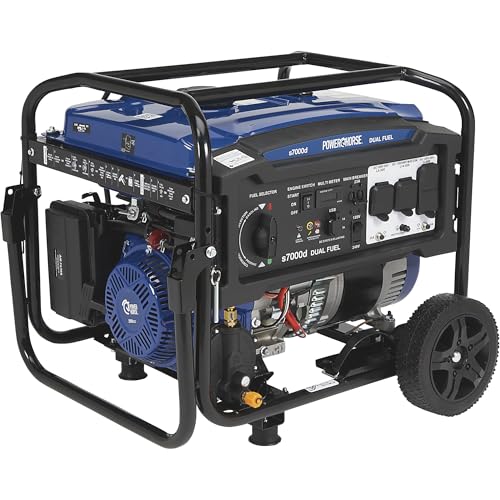 Powerhorse Portable Dual Fuel Generator with Electric Start, 9500 Watts
