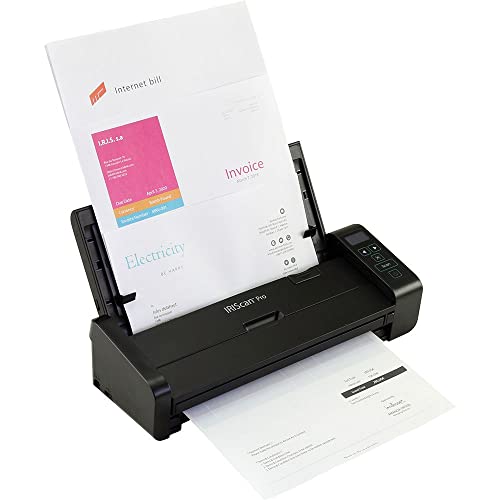 IRIScan Pro 5 Color Portable Duplex Document Scanner, Auto Document Feeder (ADF) 20Pages, Ultra Speed 20PPM, 1 Click scan to PDF