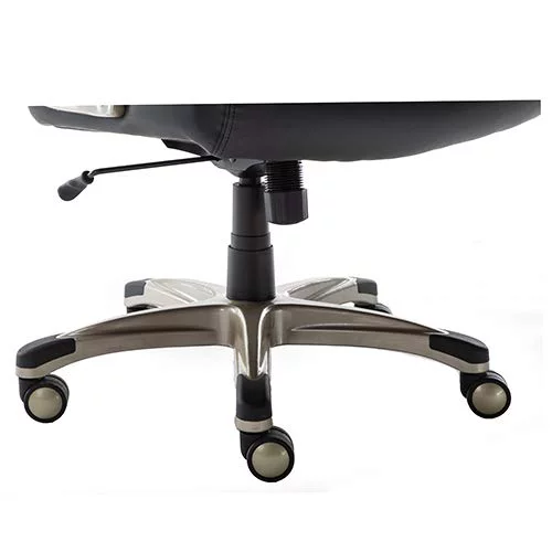 JIAH Bonded Leather Big & Tall Executive Office Computer Desk Chair, 350-Pound Capacity, Black, 29.5"D x 27.25"W x 47"H