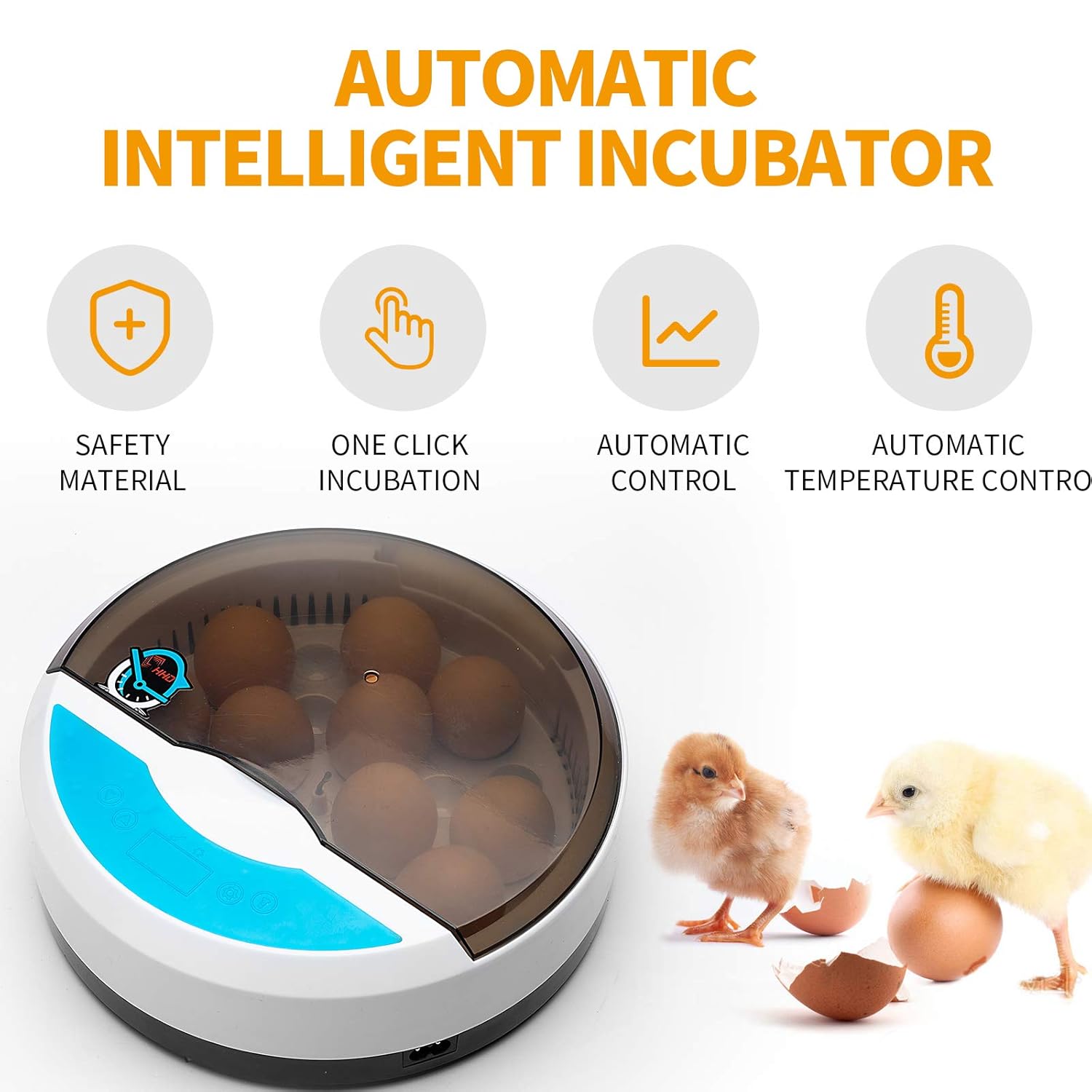 HBOOR Egg Incubator，incubators for Hatching Eggs ，Incubator Breeder for Chicken, Ducks