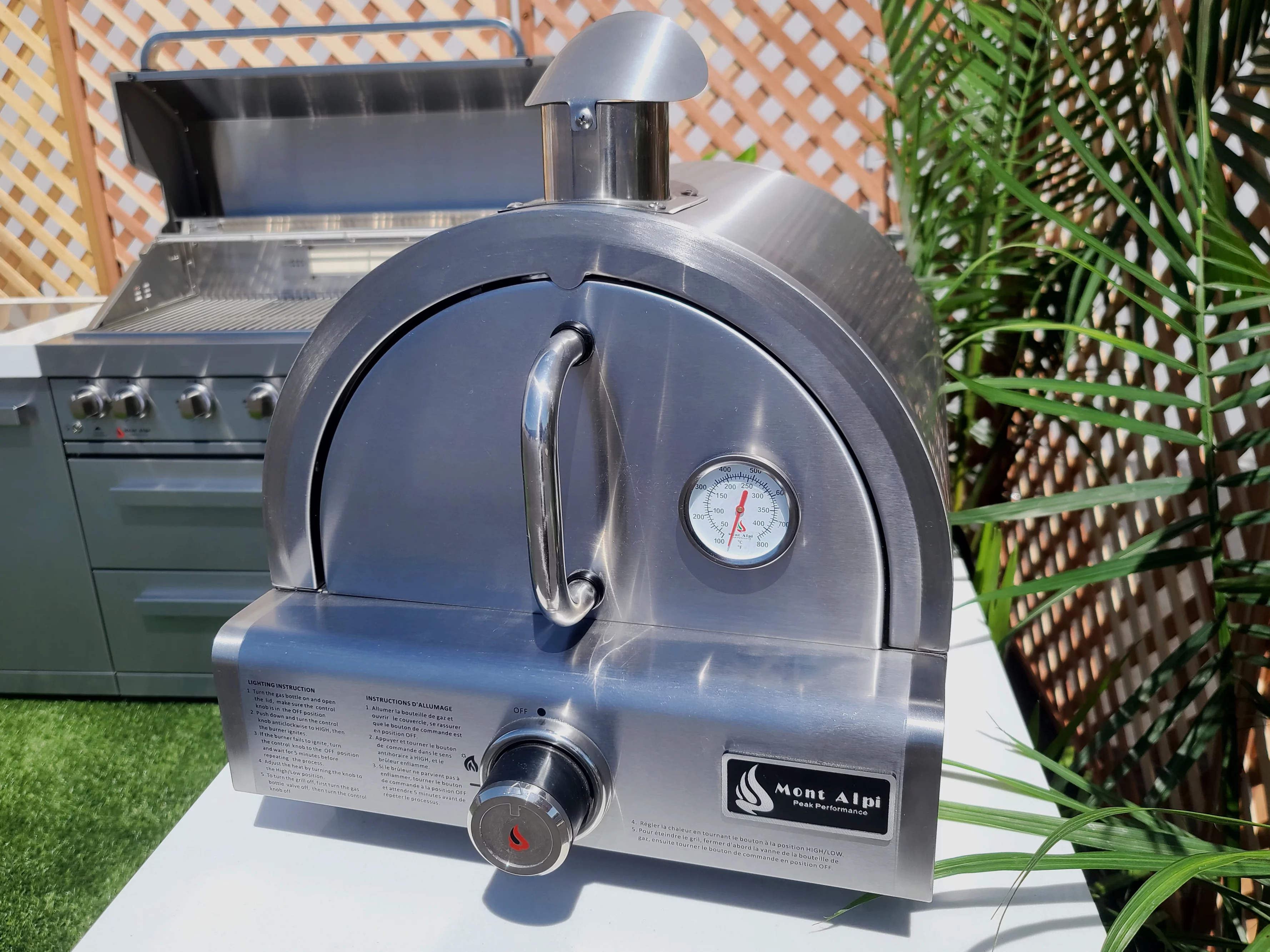 Mont Alpi MAPZ Table Top Gas Stainless Steel Large Portable Pizza Oven Cooker