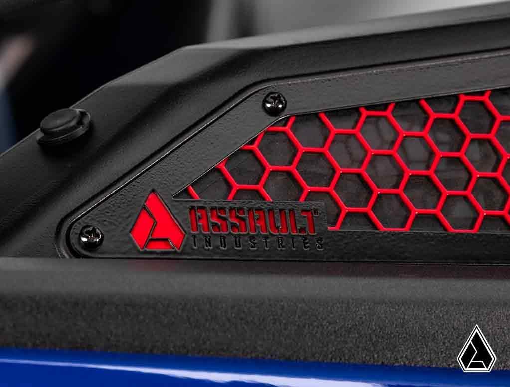 SuperATV Assault Industries Intake Cover for Polaris RZR PRO XP/Turbo R/Pro R | Red | Protects Frog Skin on Air Intake | Aluminum Construction