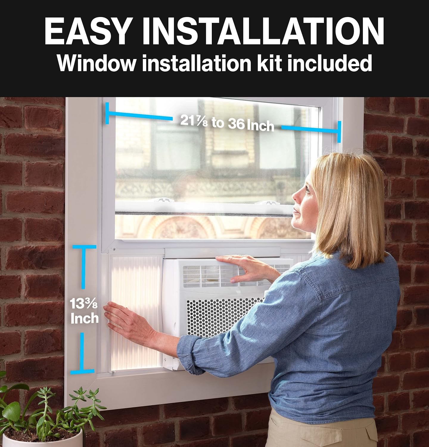 Haier Window Air Conditioner 5000 BTU, Efficient Cooling for Smaller Areas Like Bedrooms and Guest Rooms, 5K BTU Window AC Unit with Easy Install Kit