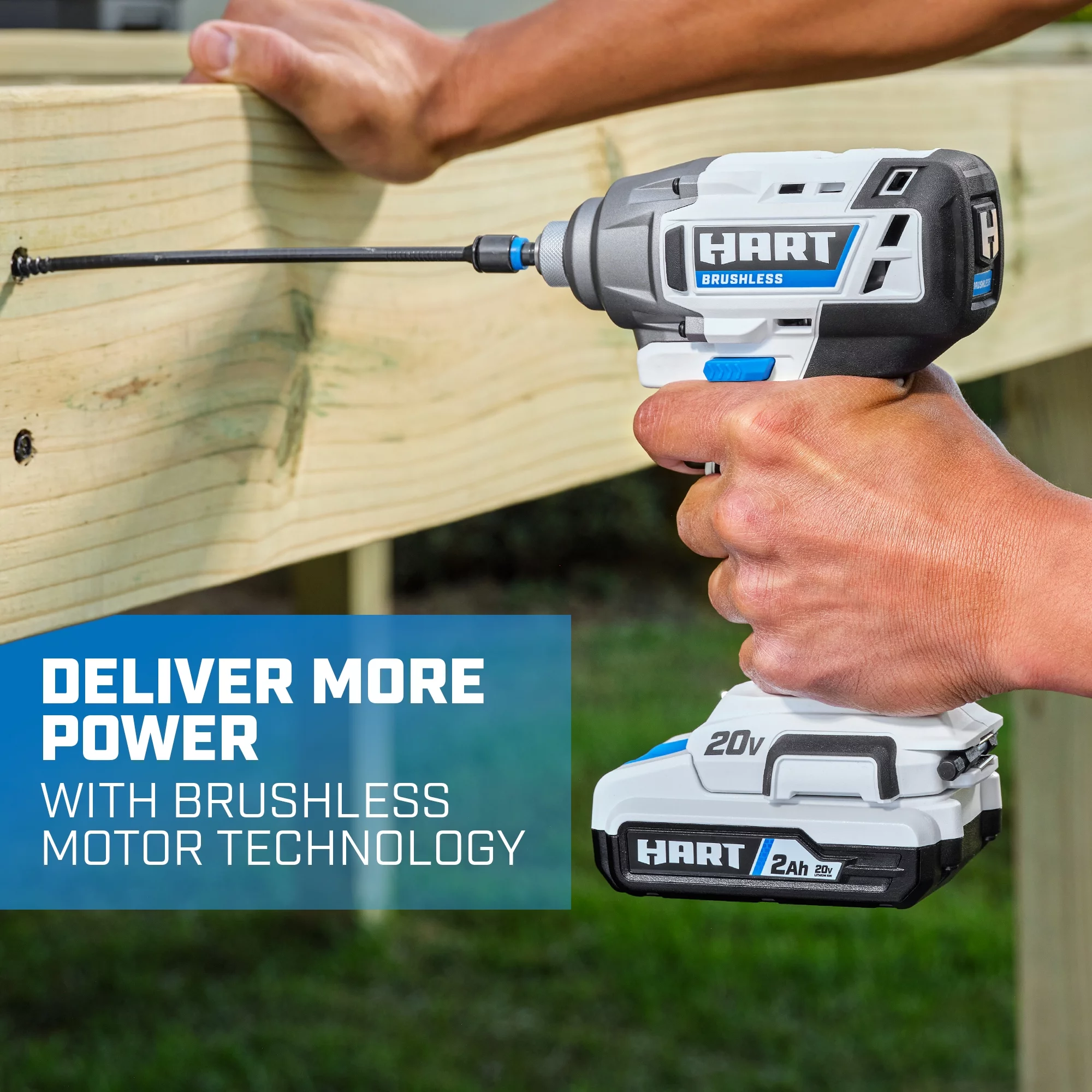 HART 20-Volt Cordless Brushless Impact Driver Kit, Gen 2