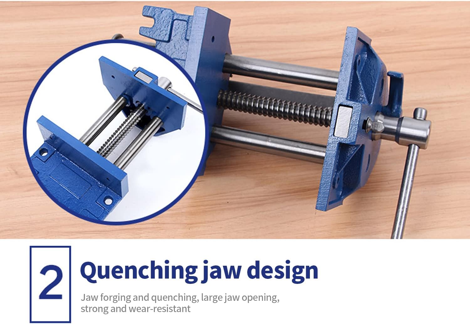 AIWFL Woodworking Vise 10.5 Inch Rapid Acting Wood Working Vise Quick Release Woodworking Bench Vise Heavy-Duty Cast Iron Woodworker's Vise