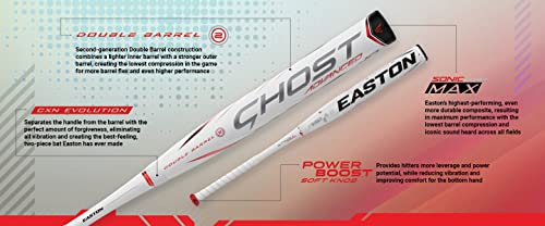 Easton | GHOST ADVANCED Fastpitch Softball Bat | Approved for All Fields | -11 / -10 / -9 / -8 | 2 Pc. Composite