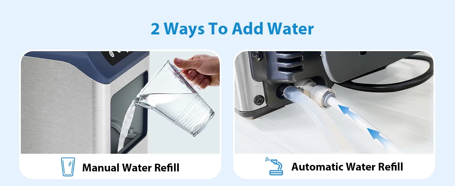 Aeitto® Nugget Ice Maker Countertop, 55 lbs/Day, Chewable Ice Maker, Rapid Ice Release in 5 Mins, Auto Water Refill, Self-Cleaning