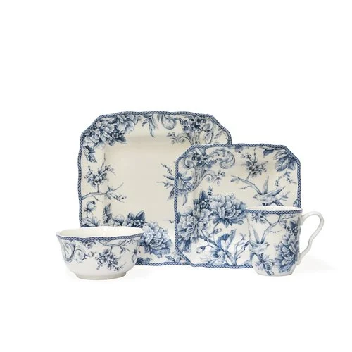 222 Fifth Adelaide 16 Piece Dinnerware Set, Service for 4 - Curated Treasures Market