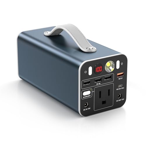 300W Portable Power Station, 299.7Wh Power Bank with AC Outlet, Dual Way 65W PD/USB-C Port, Laptop Charger Battery Pack Power Supply