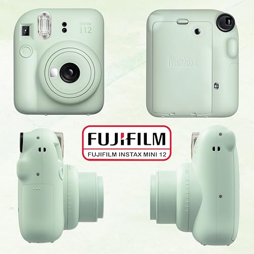 Fujifilm Instax Mini 12 Instant Camera Bundle with Fujifilm Instax Mini Instant Film Value Pack (60 Sheets) with Accessories Including Protective